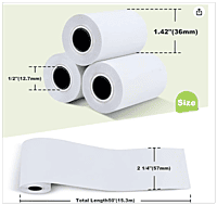 Cash Register POS Receipt Paper 2 1/4" x 50'