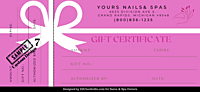 Nail Salon Gift Certificate Nail Salon Gift Certificate