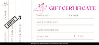 Nail Salon Gift Certificate Nail Salon Gift Certificate